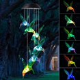thumbnail image 4 of Carillón de viento Solar LED, carillones de viento para exteriores, luces de lámpara de colibrí que cambian de Color para el hogar, fiesta, patio, decoración de jardín brillar Electrónica, 4 of 5
