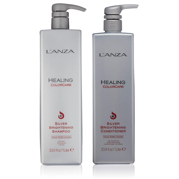 La A A Anza Healing Colorcare Silver Brightening Shampoo 33 8 Oz And Conditioner 33 8 Oz Duo Set Walmart Com Walmart Com