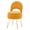 Yellow, variant on Casa Pura Furniture Modern Teddy Velvet Storage Ottoman Vanity Stool with Folding Back Round Beige 1-Piece