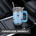 thumbnail image 7 of Paw Print Dog Lovers Tumbler 40oz - Vacuum Insulated Coffee Cup with Handle & Straw- Cute Gift for Female Dog Owners, 7 of 7