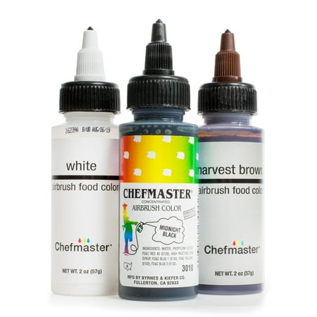 Chefmaster Cake Decorating Food Coloring Airbrush Paint Set - 3 ... Chefmaster Cake Decorating Food Coloring Airbrush Paint Set - 3 ...