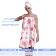 thumbnail image 4 of Colevkie Women's 2 Pcs Cute Bear Pattern Bath Wrap Set Bath Skirt & Shower Cap for Bathroom Sauna Beach Hair Drying Cap Shower Towel Absorbent Soft, 4 of 8