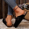 thumbnail image 6 of Women's Comfortable Beach Slide Sandals with Cork Footbed for Casual Summer Shoes, 6 of 11