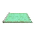 thumbnail image 2 of Ahgly Company Machine Washable Indoor Rectangle Abstract Turquoise Blue Modern Area Rugs, 2' x 5', 2 of 4