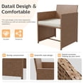 thumbnail image 4 of ELPOSUN Patio Furniture 4 Pieces Outdoor Wicker Rattan Chair Balcony Conversation Sets Porch Furniture Sectional Loveseat w Cushions and Table for Backyard Pool Garden (Beige), 4 of 8