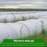 Farm Plastic Supply - Silage Tarp Black/White Plastic Sheeting - 8 Mil - Heavy Duty Polyethylene Plastic Tarp for Silage Cover, Bunker Cover for Farming, Agriculture, Ground Covering (40 x 25)