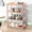 Pink PK, variant on 4-Tier Bathroom Storage Rack Stackable Shelf Organizer for Shower Toiletries Kitchen Counter Desktop Space-Saving Easy Assembly