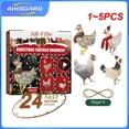 thumbnail image 2 of 1~5PCS set Christmas Scarf Chicken Ornaments Xmas Tree Hanging Pendant For Christmas Festival Tree Decorations Drop Ornaments, 2 of 4