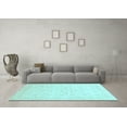 thumbnail image 3 of Ahgly Company Indoor Round Oriental Light Blue Traditional Area Rugs, 5' Round, 3 of 4