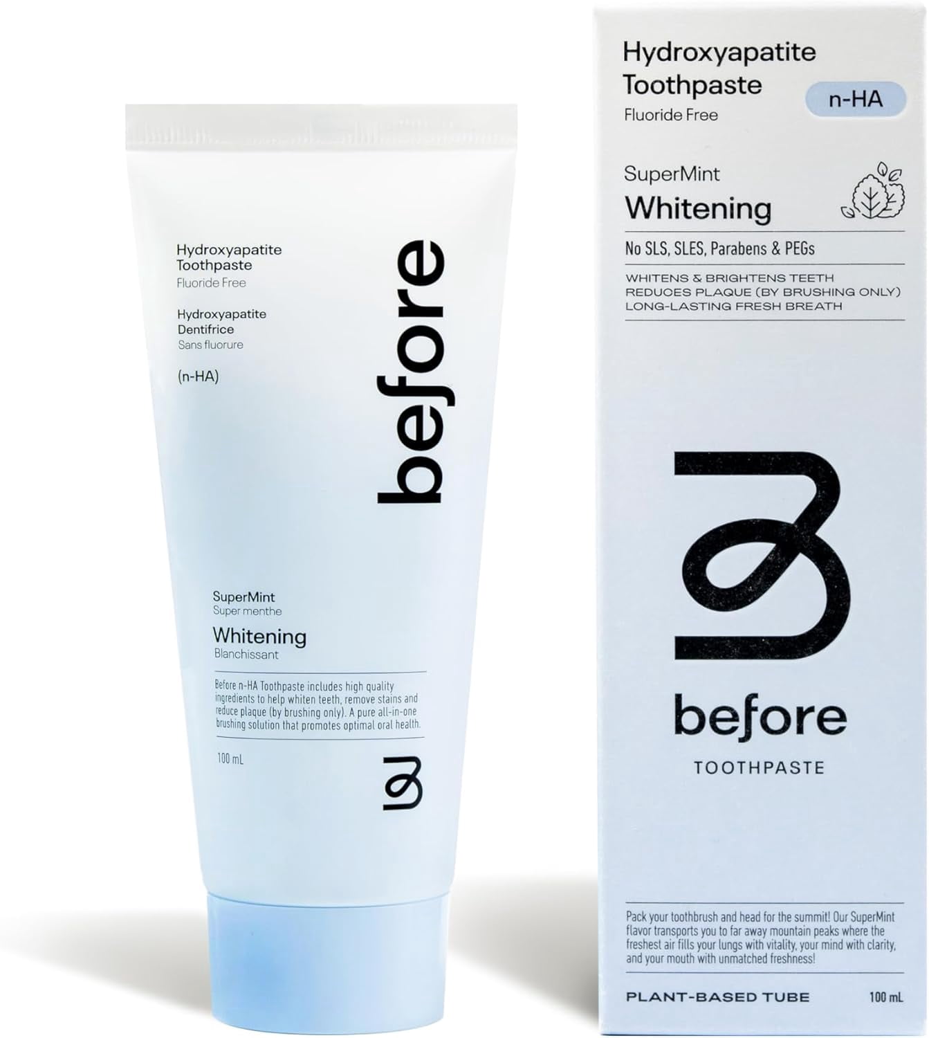 SDES-Fluoride Free n-HA Whitening Toothpaste, Natural, Nano