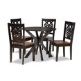 thumbnail image 1 of Baxton Studio Liese Modern and Contemporary Transitional Two-Tone Dark Brown and Walnut Brown Finished Wood 5-Piece Dining Set, 1 of 5