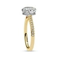 thumbnail image 3 of AFFY Solitaire Hidden Halo Wedding Rings for Women Center 8.5MM Cushion and Round Cut Lab Created Moissanite Engagement Ring Jewelry Gift for Her In 14K Yellow Gold Over Sterling Silver Size 7.5, 3 of 6