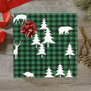Wrapping Paper Gift Wrap – Buffalo Plaid Forest – 1, 2 or 3 Rolls - 58 x 23 (1 Roll)