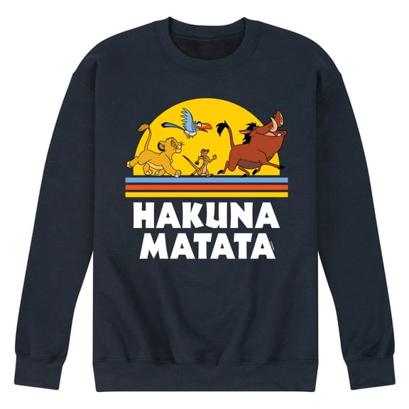The Lion King - Hakuna Matata - Sunshine - Men's Crew Neck Fleece Pullover