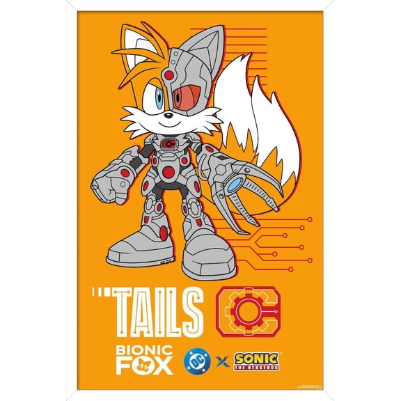 DC X Sonic The Hedgehog - Tails Bionic Fox Wall Poster, 22.375" x 34" Framed