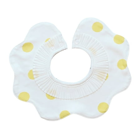 

Wanwan Saliva Towel 360 Degree Rotatable Super Absorbent Cute Baby Petal Bib for Daily Usage