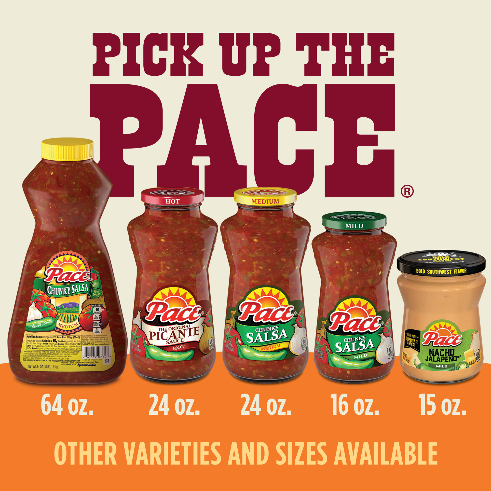 (12 pack) Pace Chunky Mild Salsa, 24 oz Jar