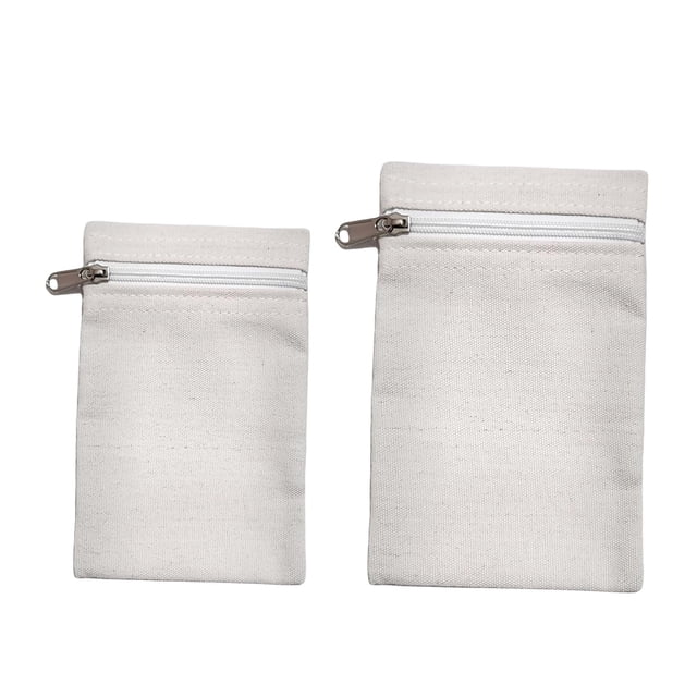 HILABEE 2 Pieces Sew Pocket with Zipper Clothes Inner Pockets Mobile Storage Pouch Small Style C