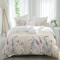 thumbnail image 2 of Lavender Eucalyptus Bedding 3 Piece Duvet Cover Set Twin Size, Pastoral Spring Leaves Flowers Soft Microfiber Comforter Cover with Zipper Closure & Pillowcases, Wrinkle & FadeResistant Quilt Cover, 2 of 9