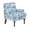 Blue, variant on IVV Upholstered Armchair with Nailhead Trim & Solid Wood Legs, Comfortable Accent Reading Chair, 27"L x 28.5"W x 34"H, Yellow Floral