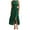 Green, variant on Wind Summer Women's Dress Solid Color Round Neck Waist Closed Fashion Party Evening Gown Elegant Flowy Comfortable Stylish