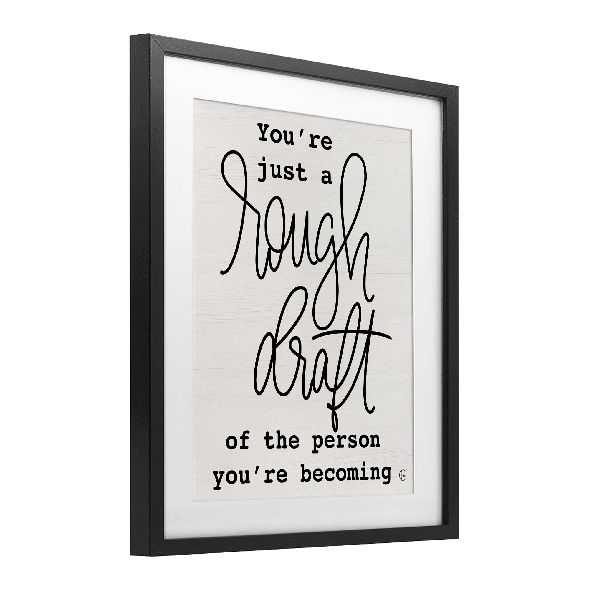 Stupell Industries Rough Draft Of Person Black Framed Print Under Glass, design by Fearfully Made Creations