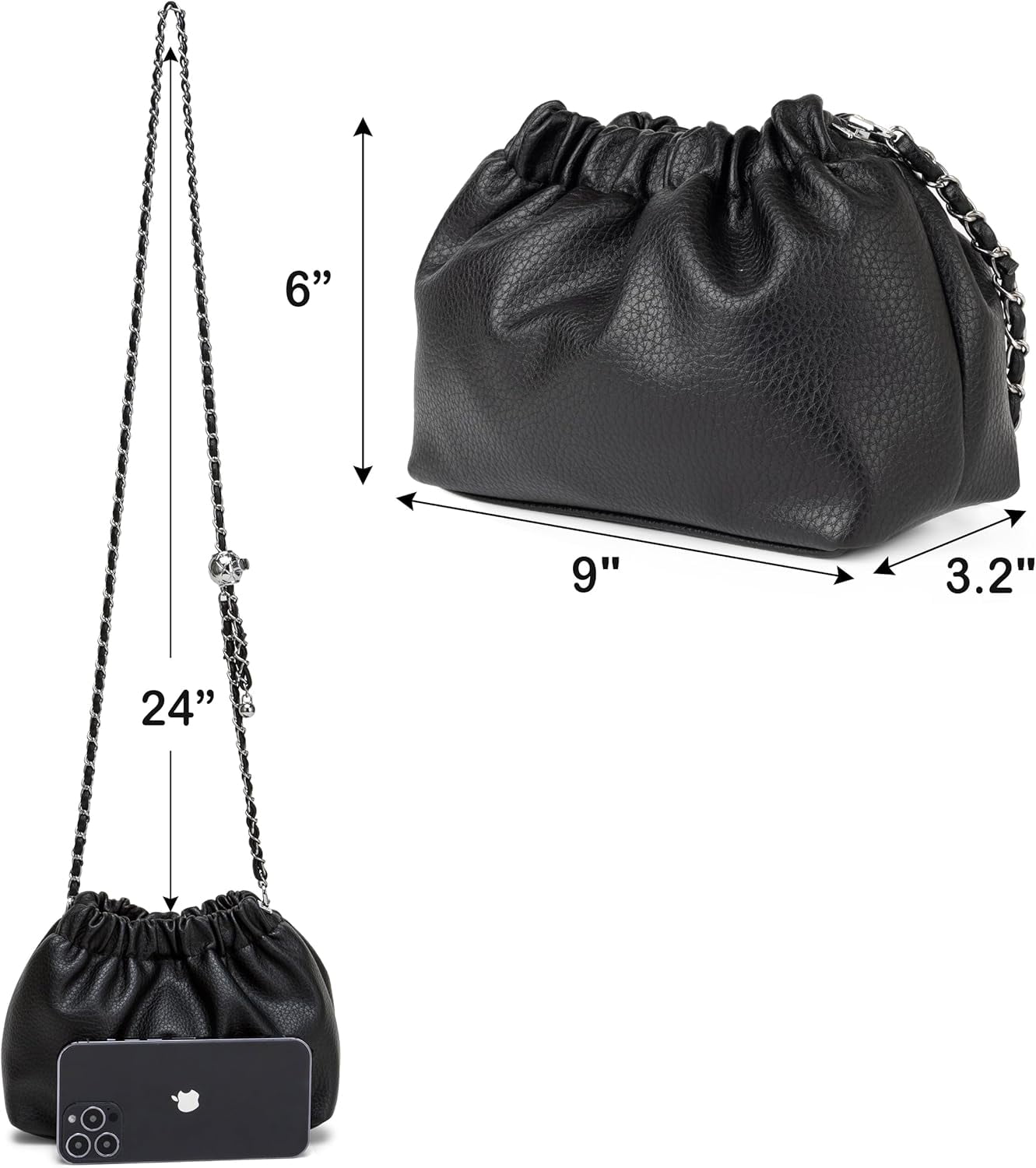 Small Crossbody Bag For Women Trendy.Dumpling Bag Clutch Purse For Women Evening Bag Cloud Purse Vegan Leather Hobo Bag
