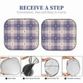 thumbnail image 6 of Balery Heart Check Plaid Sun Shield 2 Pack For Car Front Windows Foldable Sun Visor Protector Blocks Max Uv Rays And Keeps Your Vehicle Cool For Most Sedans Suv Truck, 6 of 7