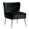 thumbnail image 2 of WestinTrends Furniture 25" Wide Tufted Velvet Accent Chair Seat with Gold Metal Legs, All Weather Resistant for Indoor, Den, Dining or Living Room, Bedroom, 2 of 9