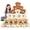 TF15-brown/tan/white, variant on MorisMos 12 Packs Teddy Bears 14'' Bulk Stuffed Animals Plush Bear