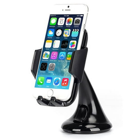 iPhone 7 Plus Premium Car Mount Holder Dash Windshield Cradle Window Rotating Dock Stand Strong Suction Q6J