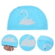 thumbnail image 3 of Gorros de Natación de Patrón de Cisne de PU Tejido Elástico Único de Bargains 1 Pc Azul Cielo Blanco, 3 of 5