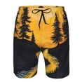 thumbnail image 3 of Balery Sunset River Pine Trees Traje de Baño Estilo Hawaiano para Hombre, Shorts de Secado Rápido con Bolsillos-X-Large, 3 of 6
