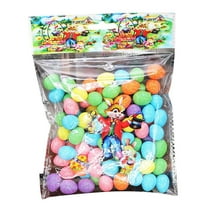 80 Pcs 0.7" Foam Easter Egg for Crafts Small Easter Eggs Artificial Foam Easter Decor for Easter Holiday Game Activities Photo Props Home Supplies