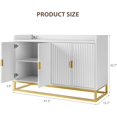 thumbnail image 3 of 47.2" Fluted Sideboard with Storage, Modern Media Console Buffet Cabinet with Doors for Living Room, Kitchen, Entryway, 3 of 7
