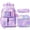 Purple Pink, variant on 3-Piece Kawaii Backpack Set - Lightweigt Water Resistant Daypacks Travel Bookbag, Purple Blue