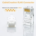 thumbnail image 3 of axGear Cat 5E Cat5e Modulaire RJ45 Connecteur de Câble Ethernet Fiche Cristal Head 100 Pcs, 3 of 7