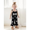 thumbnail image 6 of BemeyourBBs Girls Hallowee Overalls Jumpsuit Ghost Spaghetti Strap Flare Romper, 6 of 8