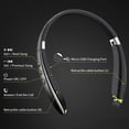 thumbnail image 5 of Bluetooth Headset, 2024 Upgraded Neckband Bluetooth Headphones with Retractable Earbuds, Noise Cancelling Stereo Earphones with Mic, Foldable Wireless Headphones for Sports Office with Carry Case, 5 of 5