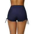 thumbnail image 4 of Women's High Waist Swim Shorts Side Drawstring Tummy Control Swimsuits Bottoms, 4 of 7