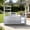 Silver + Stainless Steel + American Design + American Traditional-3, variant on 97-Inch 6-Burner 85000 BTU Deluxe Stainless Steel Gas Outdoor Kitchen Bar Barbecue Island Grill  + Wine Cooler Compact Refrigerator + Rotisserie + Granite Countertops + Storage Cabinets & Drawers