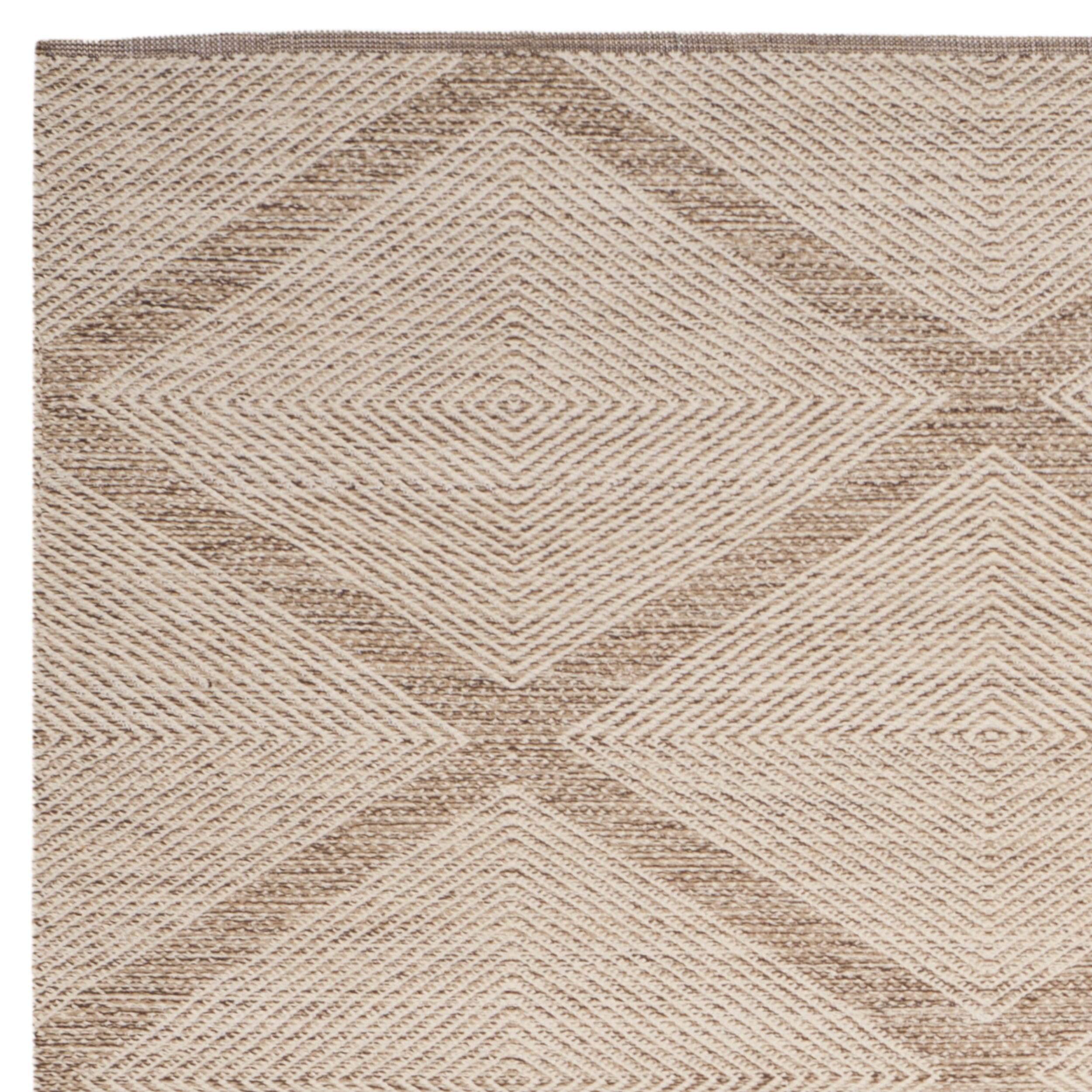 SAFAVIEH Montauk Bailey Geometric Diamond Cotton Area Rug, Beige, 10' x 14'