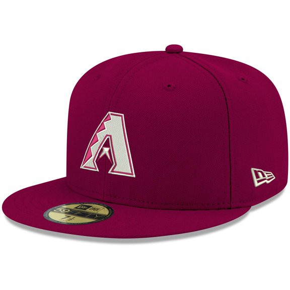 Men's New Era Cardinal Arizona Diamondbacks White Logo 59FIFTY Fitted Hat