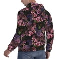 thumbnail image 6 of Naloa Orchids Flowers Men's Casual Hooded Collar Drawstring Hoodies Pullover Sweatshirts Casual Long Sleeve Shirts-Large, 6 of 7
