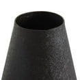 thumbnail image 5 of DecMode 14", 11"H Textured Cone Black Metal Vase, Set of 2, 5 of 9