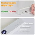 thumbnail image 5 of Book Light, Rechargeable Clear LED Flat Reading Light with 3 Colors & Timer,  Dimmable Panel Plate Lamp Book Full Page Light for Reading in Bed at Night, Funny Gifts for Readers Kids Women Men, 5 of 7