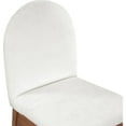 thumbnail image 4 of Meridian Furniture Waldorf Cream Chenille Fabric Dining Side Chair, 4 of 8
