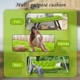 thumbnail image 2 of HONEY HOME 47in x 40 in Porch Swing Cushions, Waterproof Outdoor Glider Cushions with Ties for Backyard and Garden, Grass Green, 2 of 7