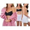 thumbnail image 2 of ToBeInStyle Women's Reusable Velcro and Adhesive Angel Wing Bra - Black - D-Cup, 2 of 7