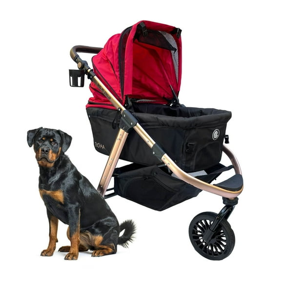 ENZO Roma, Jogging Sports Aluminum Stroller Holds Up to 50lbs (Red)